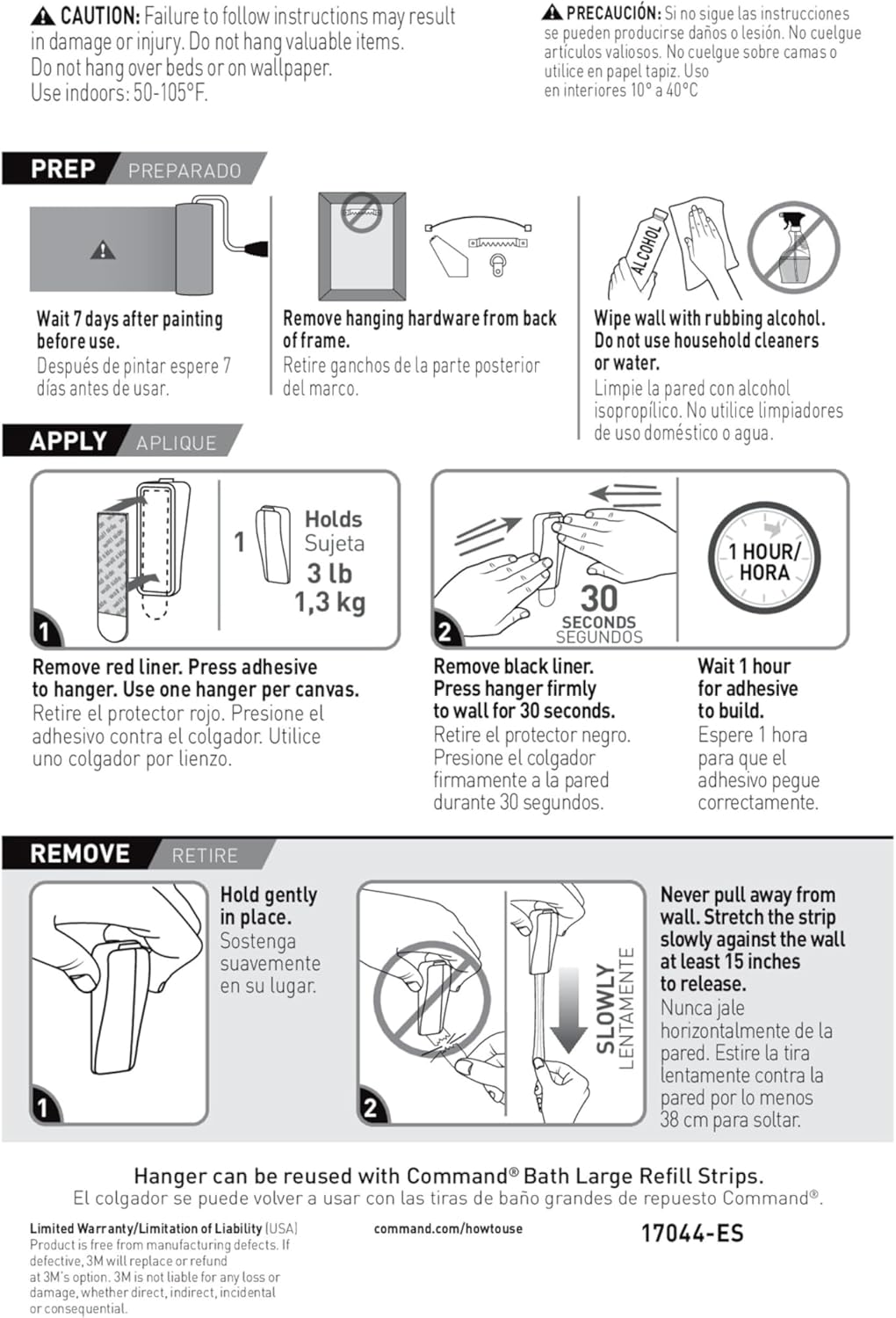 Command Large Canvas Hangers for Clean Uncluttered Walls, No-Hole Canvas Mounting