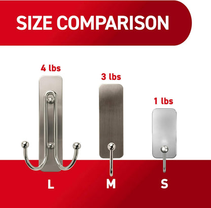 Command Large Double Bathroom Wall Hook – Kid-Friendly Towel Hook for Children's Bathroom That Installs Without Tools or Holes