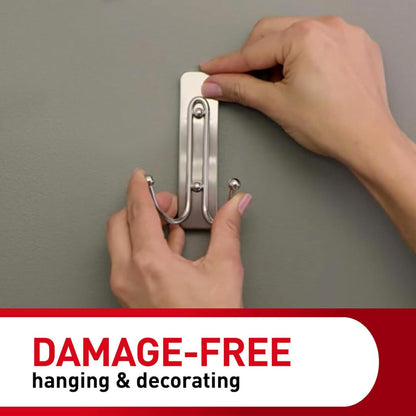 Command Large Double Bathroom Wall Hook – Kid-Friendly Towel Hook for Children's Bathroom That Installs Without Tools or Holes