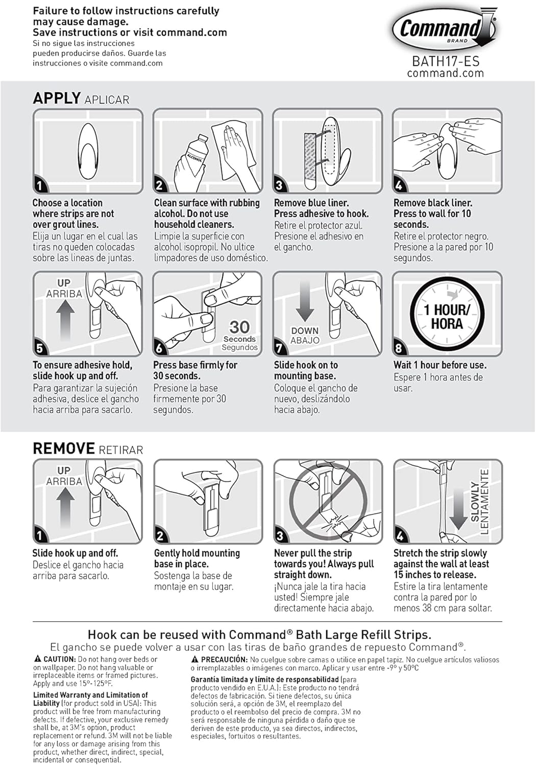 Command Large Towel Hook Value Pack – Kid-Friendly Bathroom Hooks for Towels and Robes, No-Drill Adhesive for Family Bathrooms