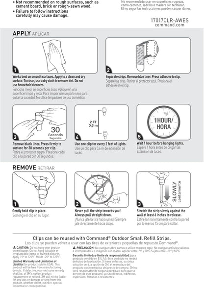 Command Outdoor Light Clips Holiday Gift for the DIY Decorator, Practical Stocking Stuffer, Clear