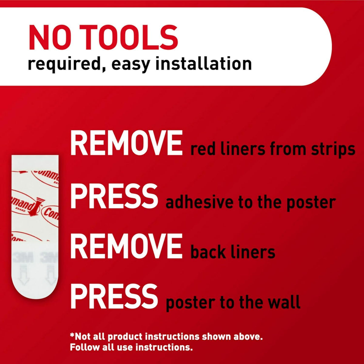 Command Poster Strips Gift Set for College Students, Damage-Free Dorm Wall Hangers in 64-Strip Value Pack