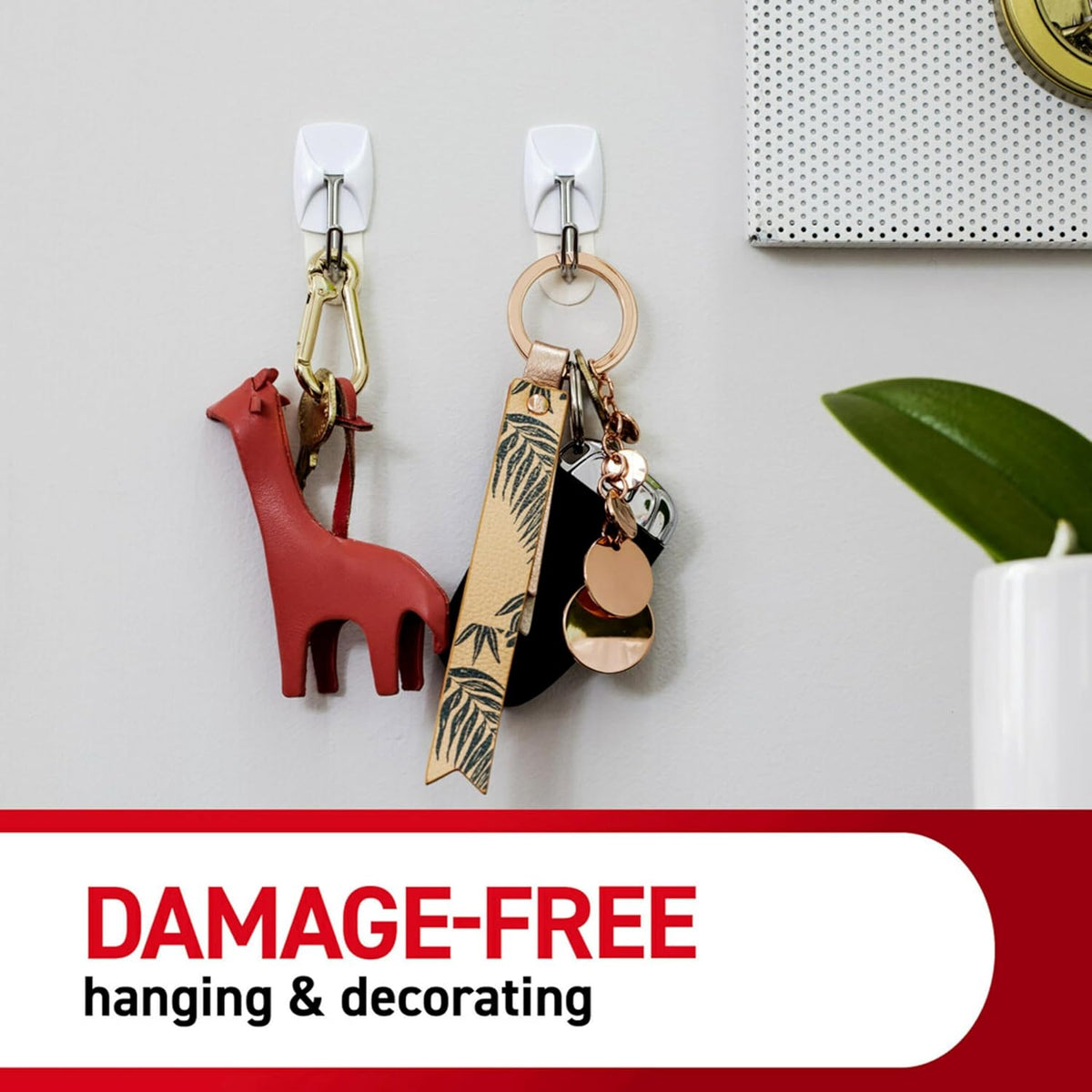 Command Small Wire Toggle Hooks – Bedroom and Entryway Hooks for Lightweight Holiday Wall Decor