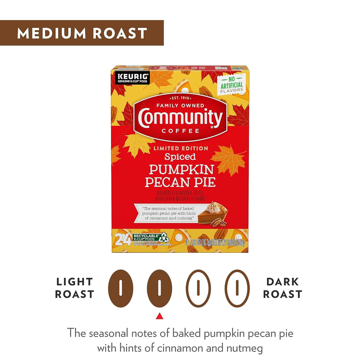 Community Coffee Toasted Hazelnut K-Cup Pods – Cozy Housewarming Gift for Coffee Lovers, Single-Serve Medium Roast 12 Count