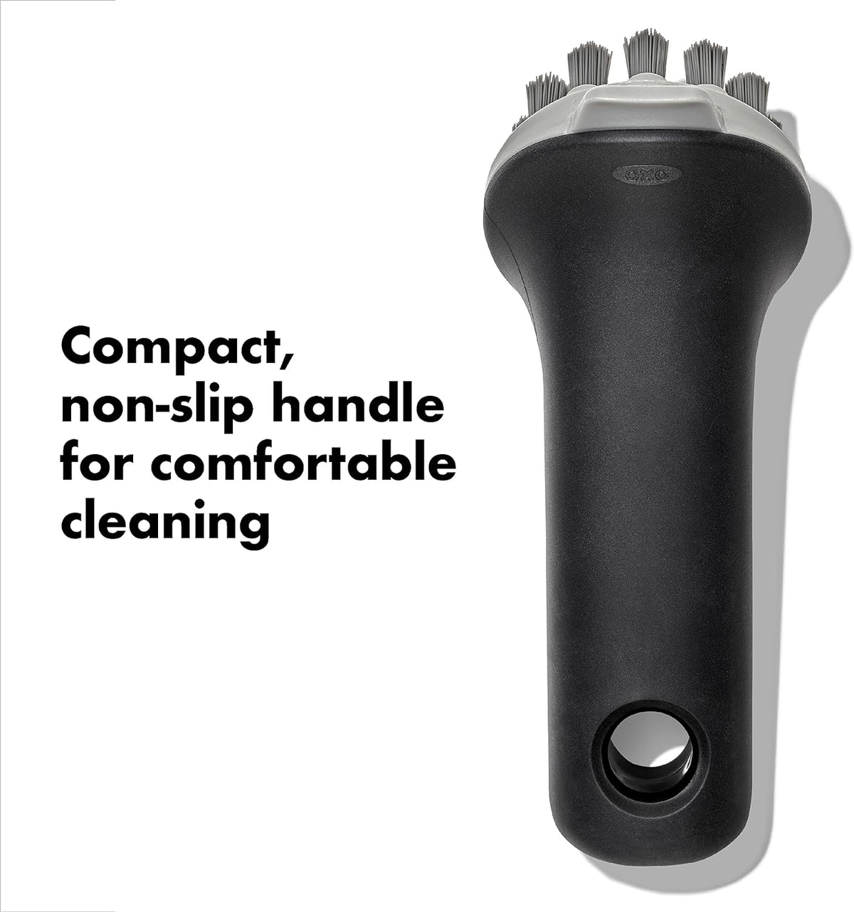 compact, non-slip handle that maintains grip when wet or greasy