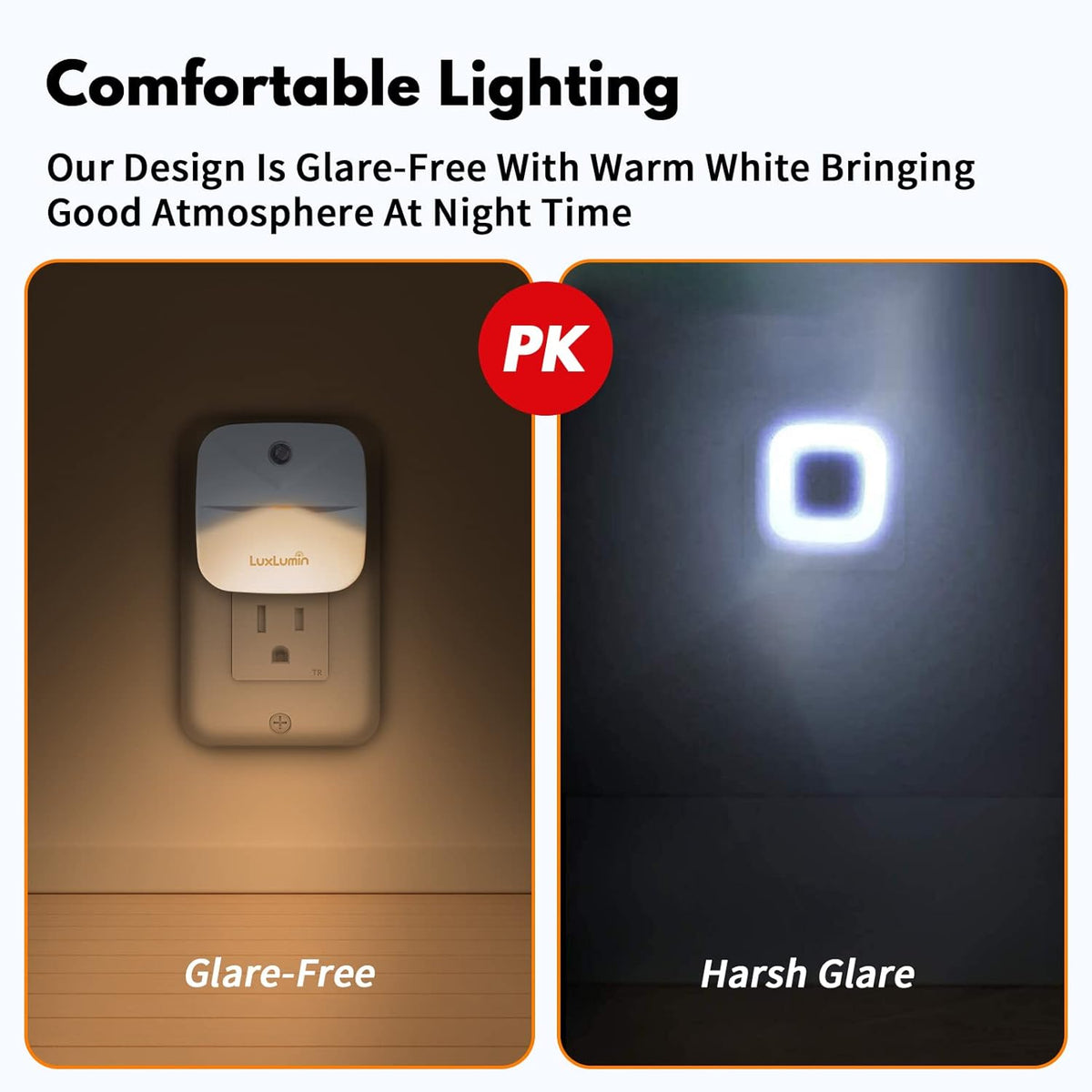 compact side-plug form factor that leaves adjacent outlet free (2.36" footprint)