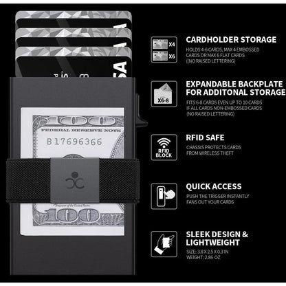 compact slim dimensions (3.9 x 2.5 x 0.7 inches) designed for front-pocket carry