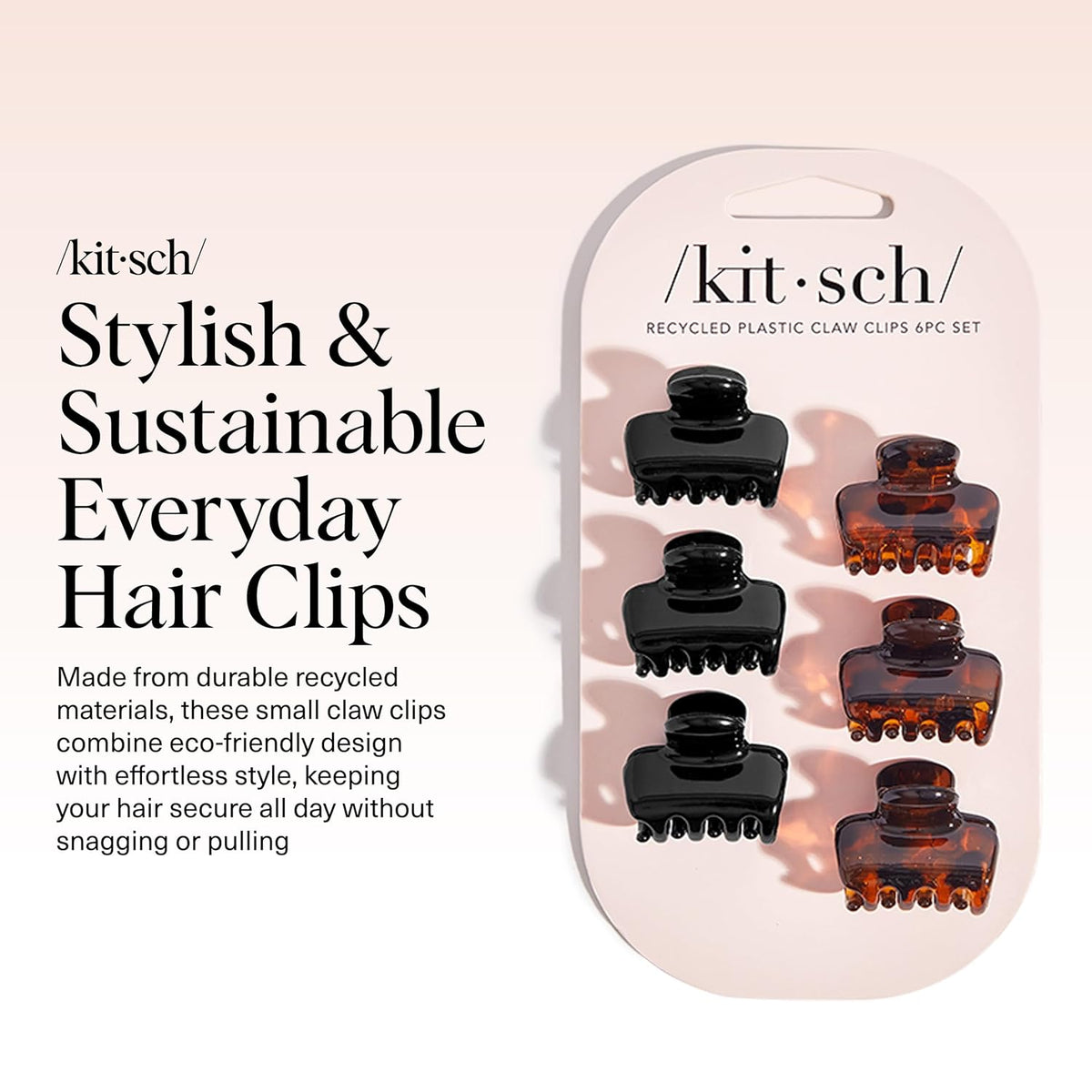 compact small claw clip silhouette designed for bangs, layers, and half-up styles