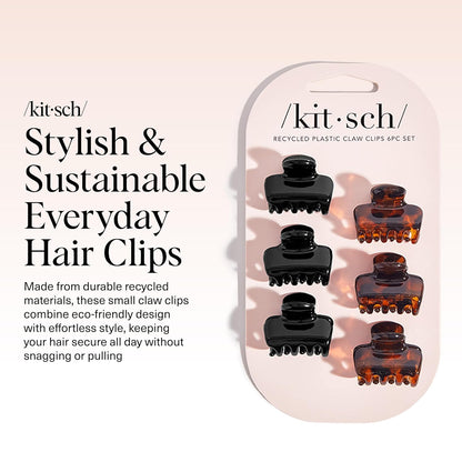 compact small claw clip silhouette designed for bangs, layers, and half-up styles