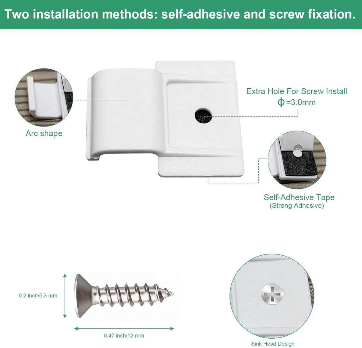 compatible with 0.31-0.47 inch (8-10mm) wide waterproof and non-waterproof strips