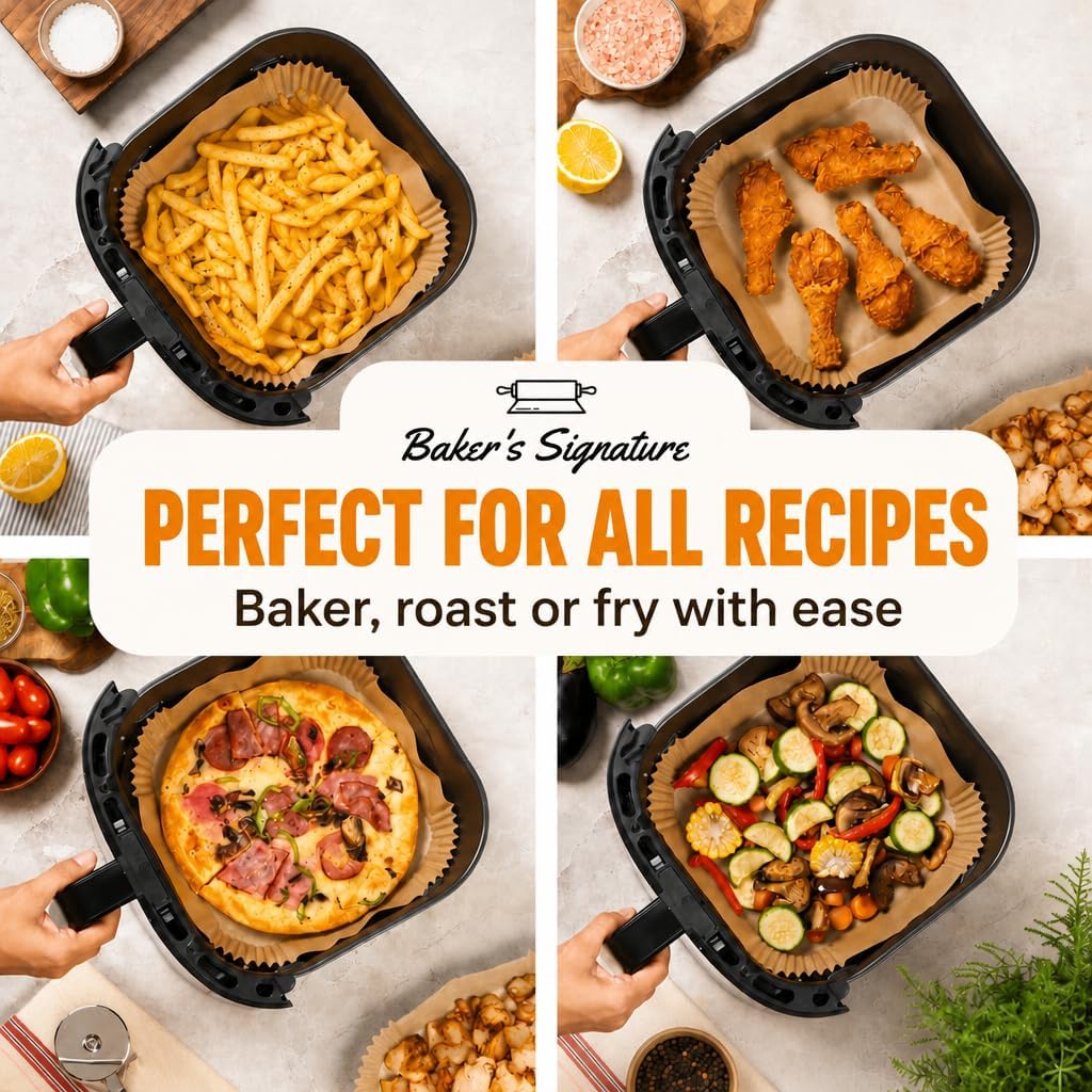 compatible with 5-8 qt baskets from ninja, cosori, instant pot, and most major air fryer brands