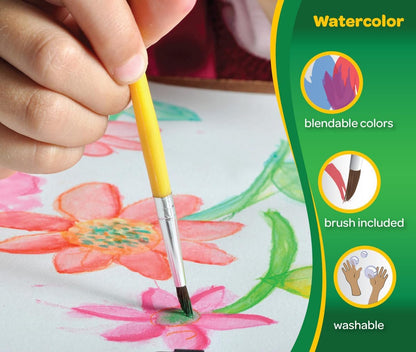 compatible with crayola watercolor paper pads for vibrant, smooth finishes on paper