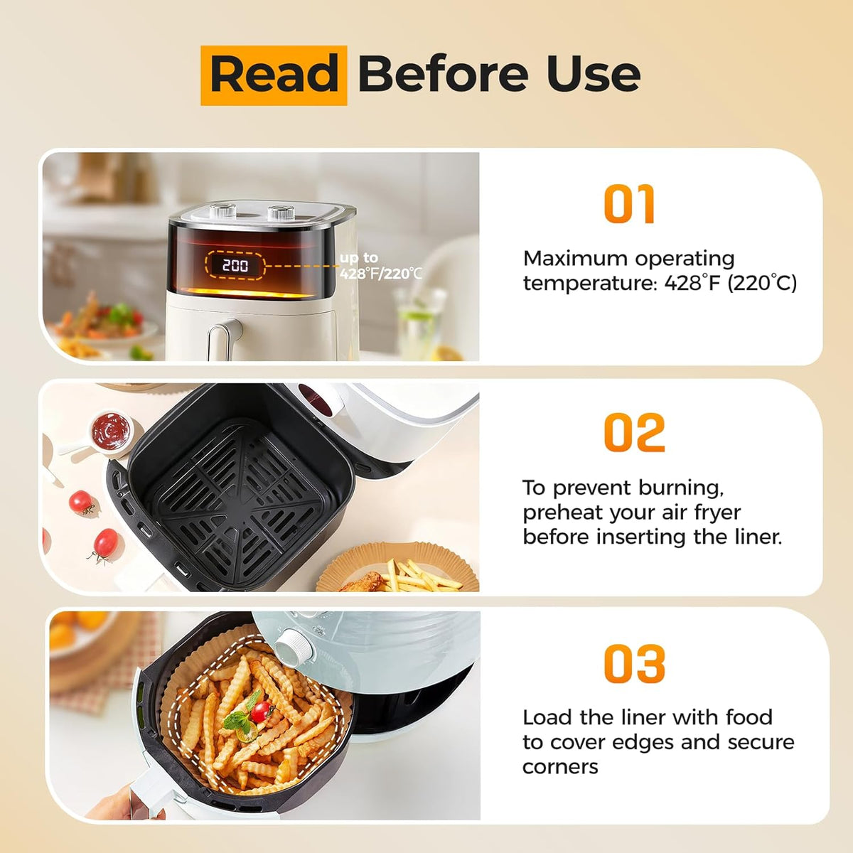 compatible with ninja af181/af141, cosori, and chefman 5-8 qt air fryer baskets