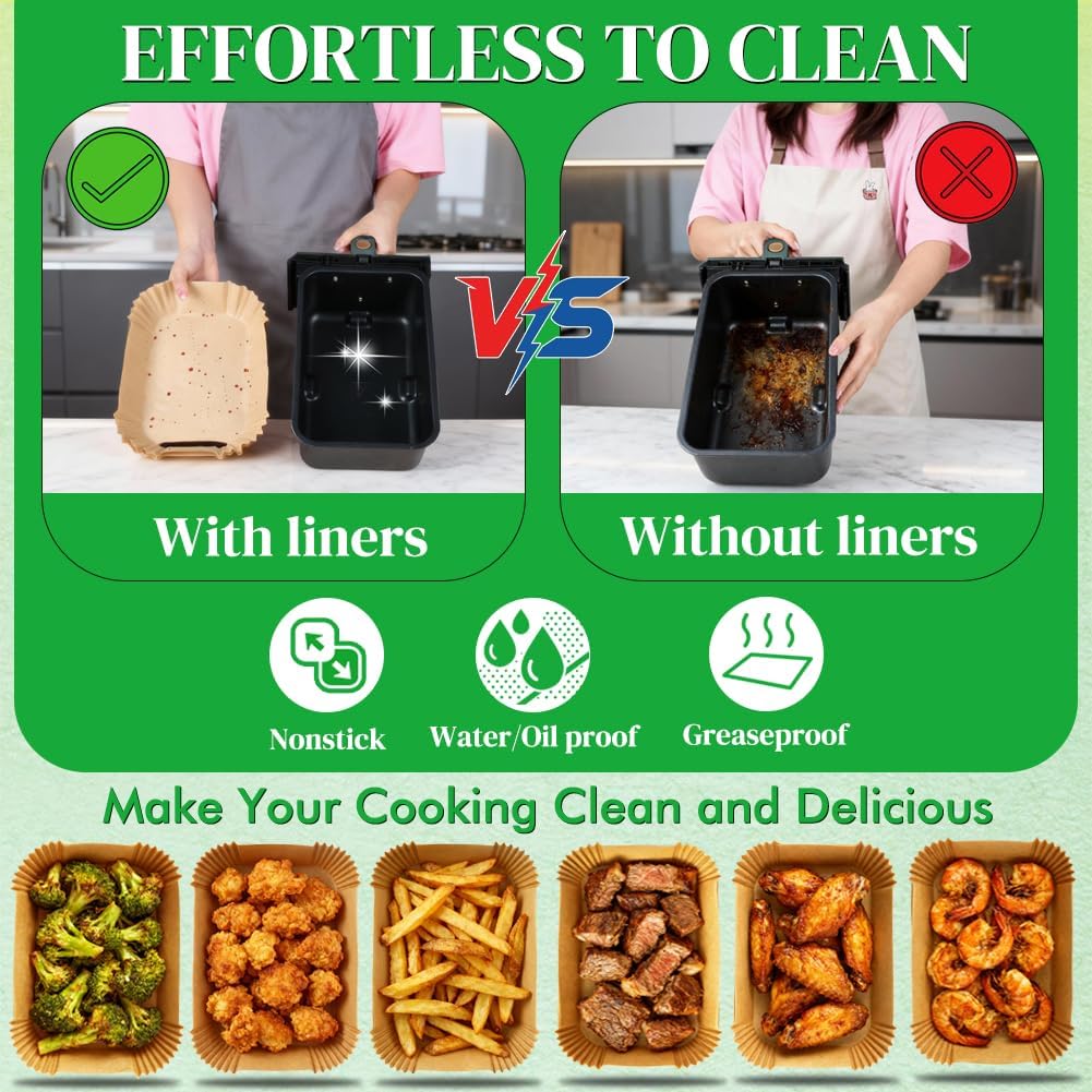 compatible with ninja dz550/dz201/dz401/dz302, ninja sl401, bella 4qt/6qt slim, and chefman 6qt/9qt dual air fryers