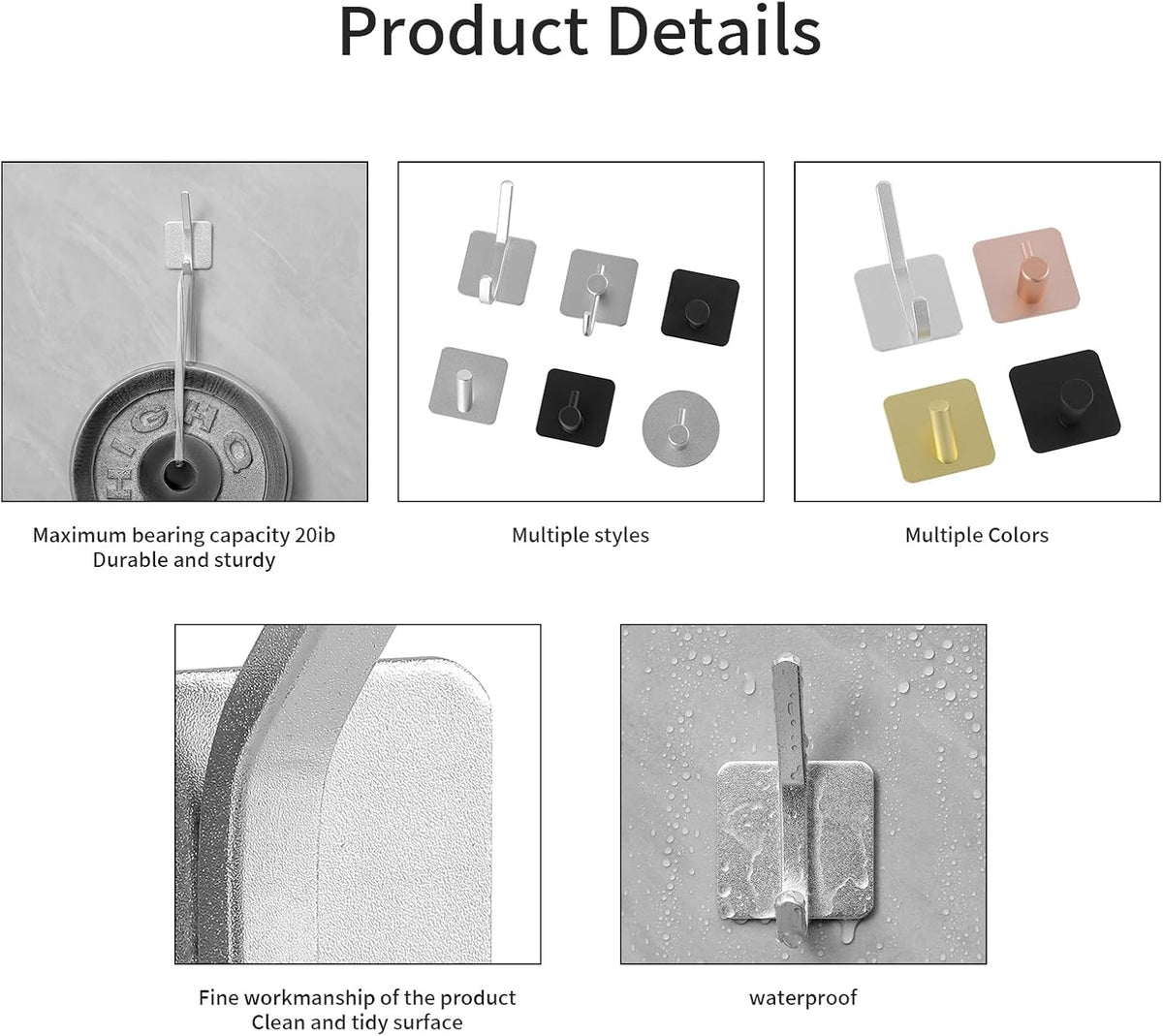 compatible with smooth walls, tiles, glass, and metal surfaces
