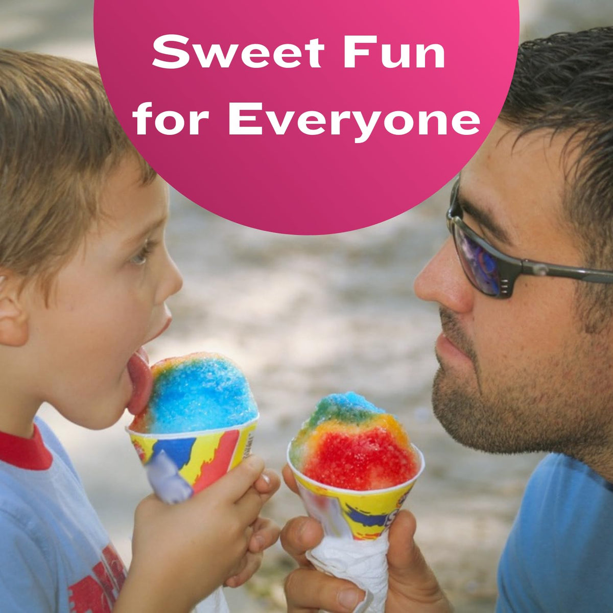 compatible with snow cone machines, slushie makers, popsicle molds, and soda/italian soda setups