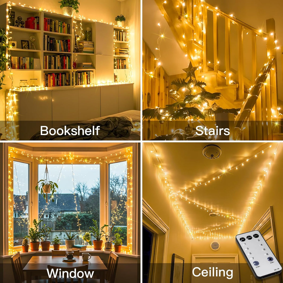 connectable linkable design in 100/200/300 led lengths and 6 color options (warm white, multi-colored, white, orange, green, christmas multicolored)