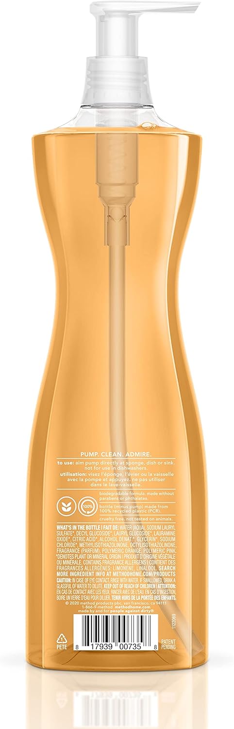 contoured bottle shape for easy grip while washing