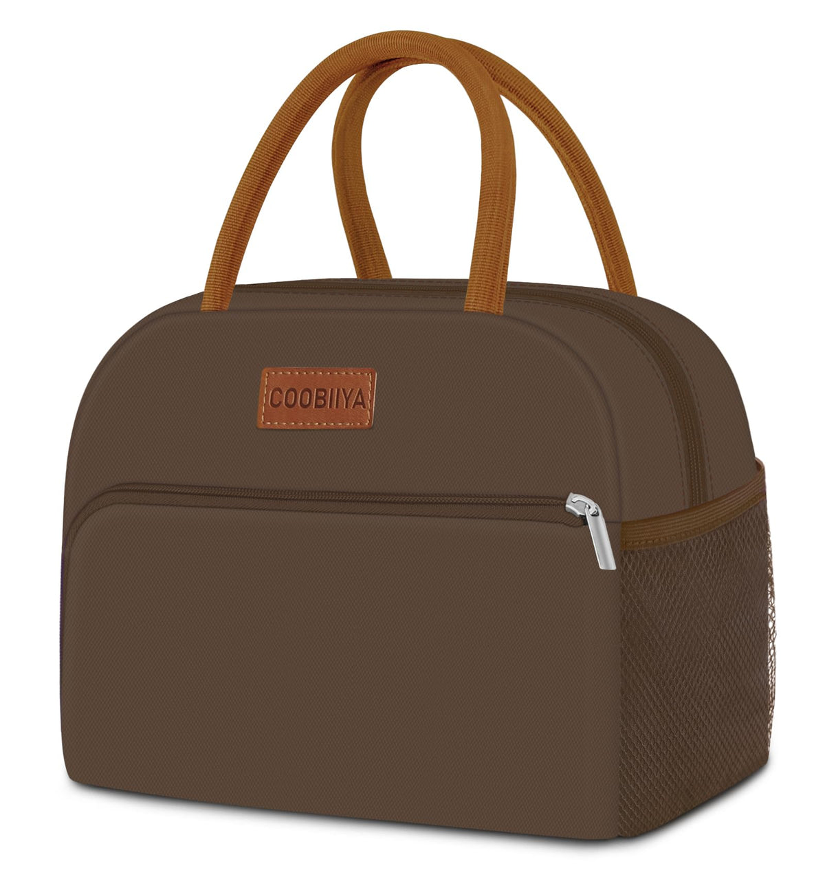 Coobiiya Lunch Bag Women, Lunch Box for Women Adult Men, Small Leakproof Cute Lunch Tote Large Capacity Reusable Insulated Cooler Lunch Container for Work/Office/Picnic/Travel-Brown