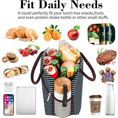 Coobiiya Reusable Lunch Bag – Wholesome Meal Carrier for Balanced Living on the Go, 10L