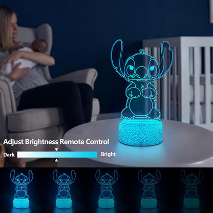 Cool Night Light 3D LED Lamp – Flameless Child Safe Night Light for Bedroom and Nursery Sleep Area