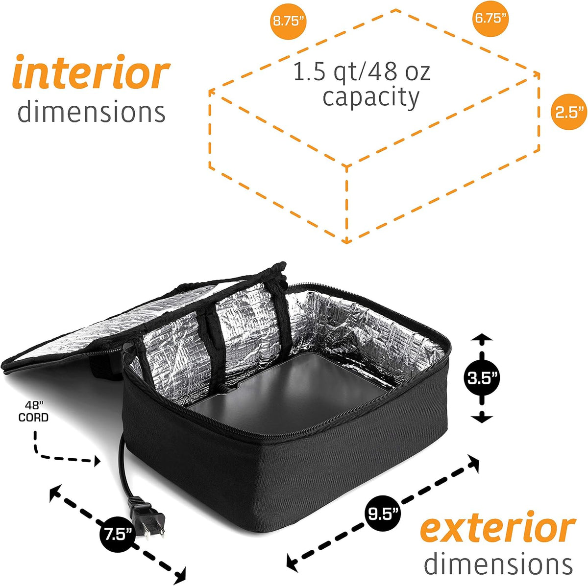 cool-touch nylon exterior for safe handling in shared spaces