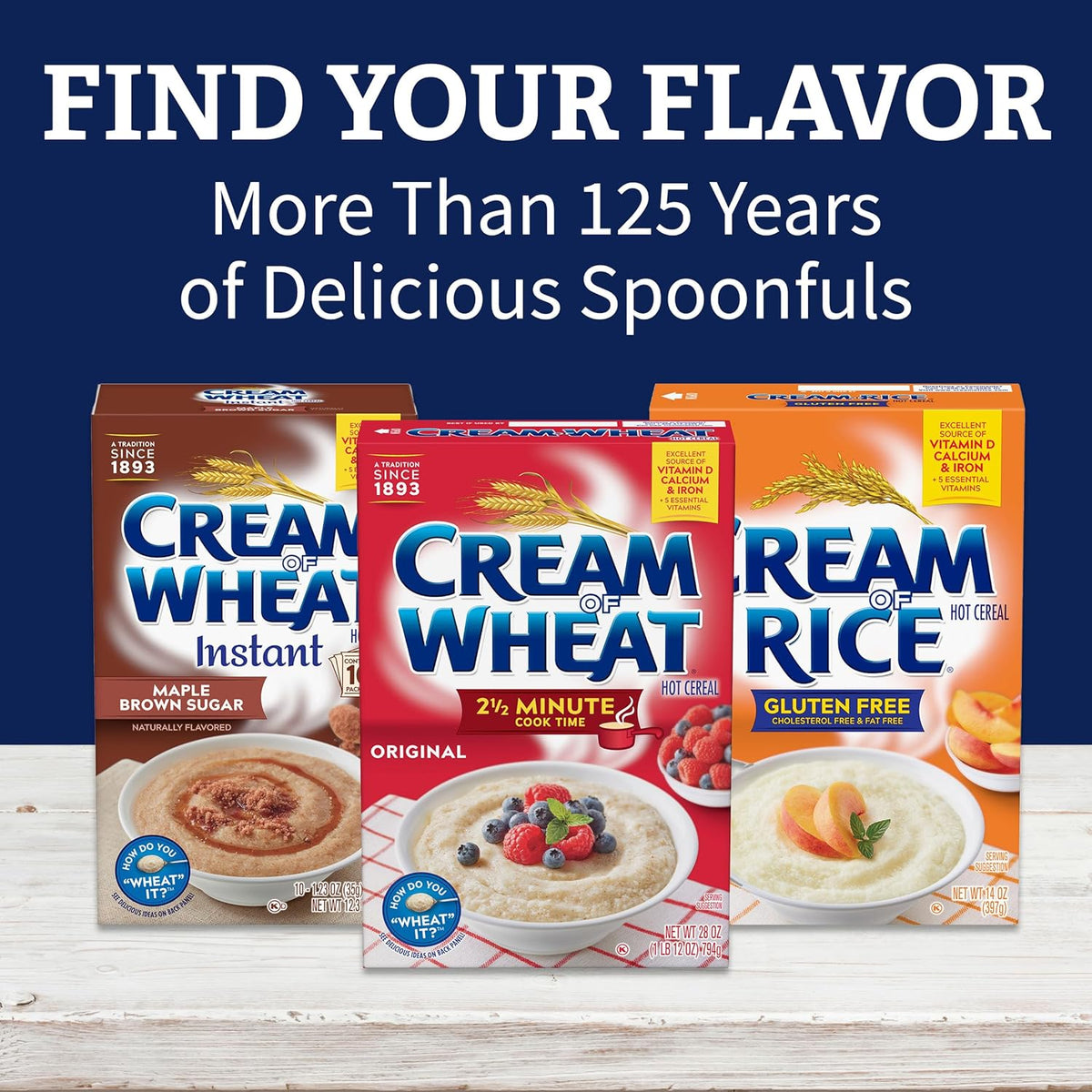 Cream of Wheat Original Hot Cereal – Smooth 1-Minute Breakfast Safe for Kids and Toddlers