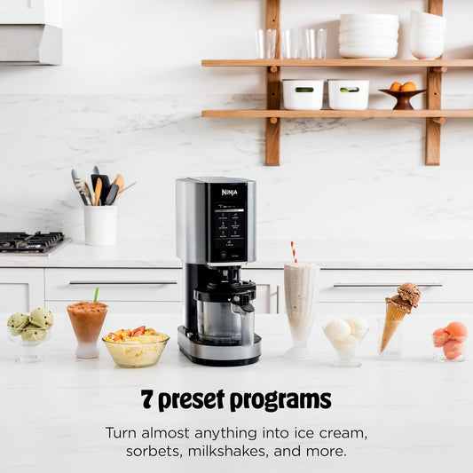 creamify technology with the creamerizer paddle and dual-drive motors (800w) that shaves a uniformly frozen pint into smooth texture