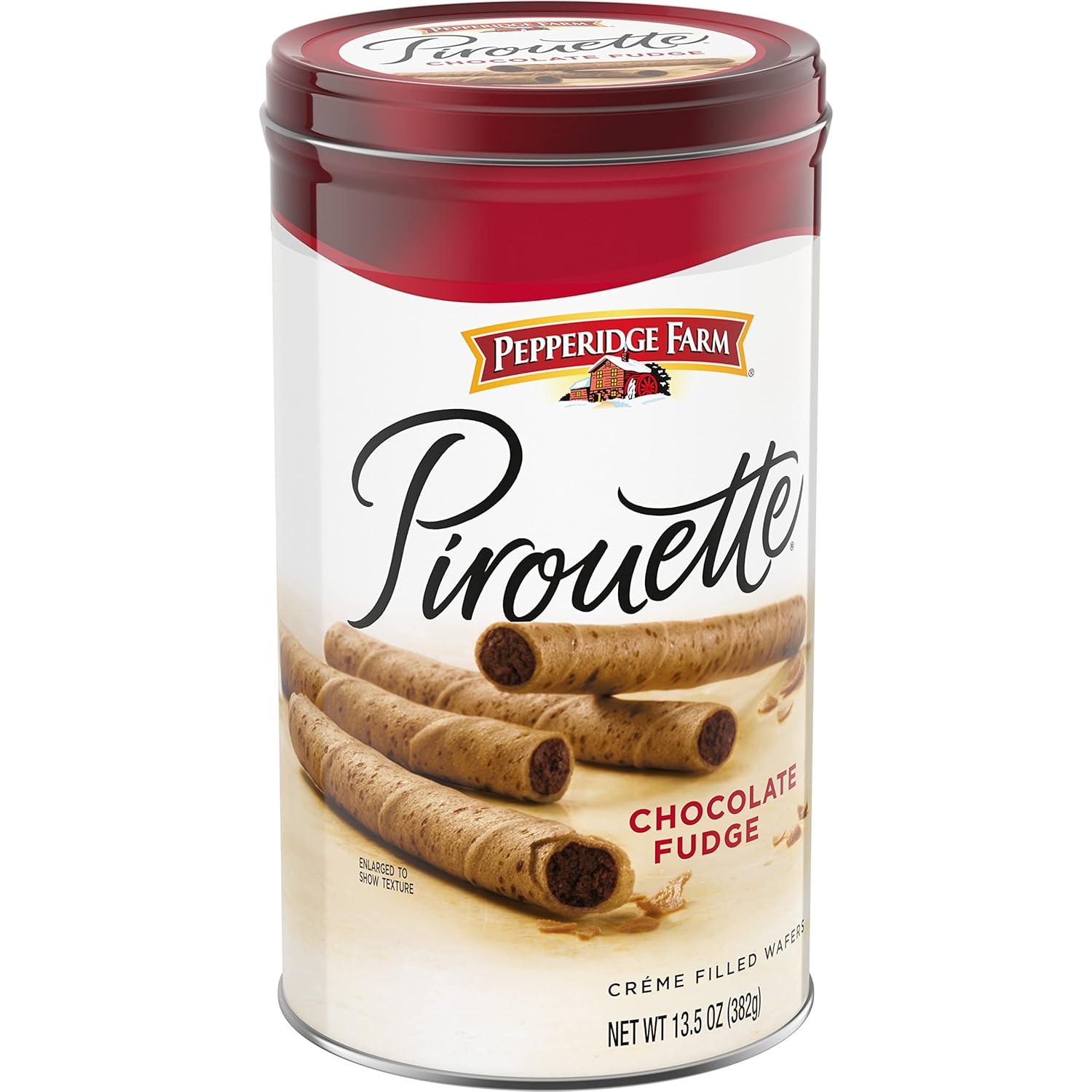 creamy crème filling in french vanilla, chocolate fudge, or chocolate hazelnut flavors