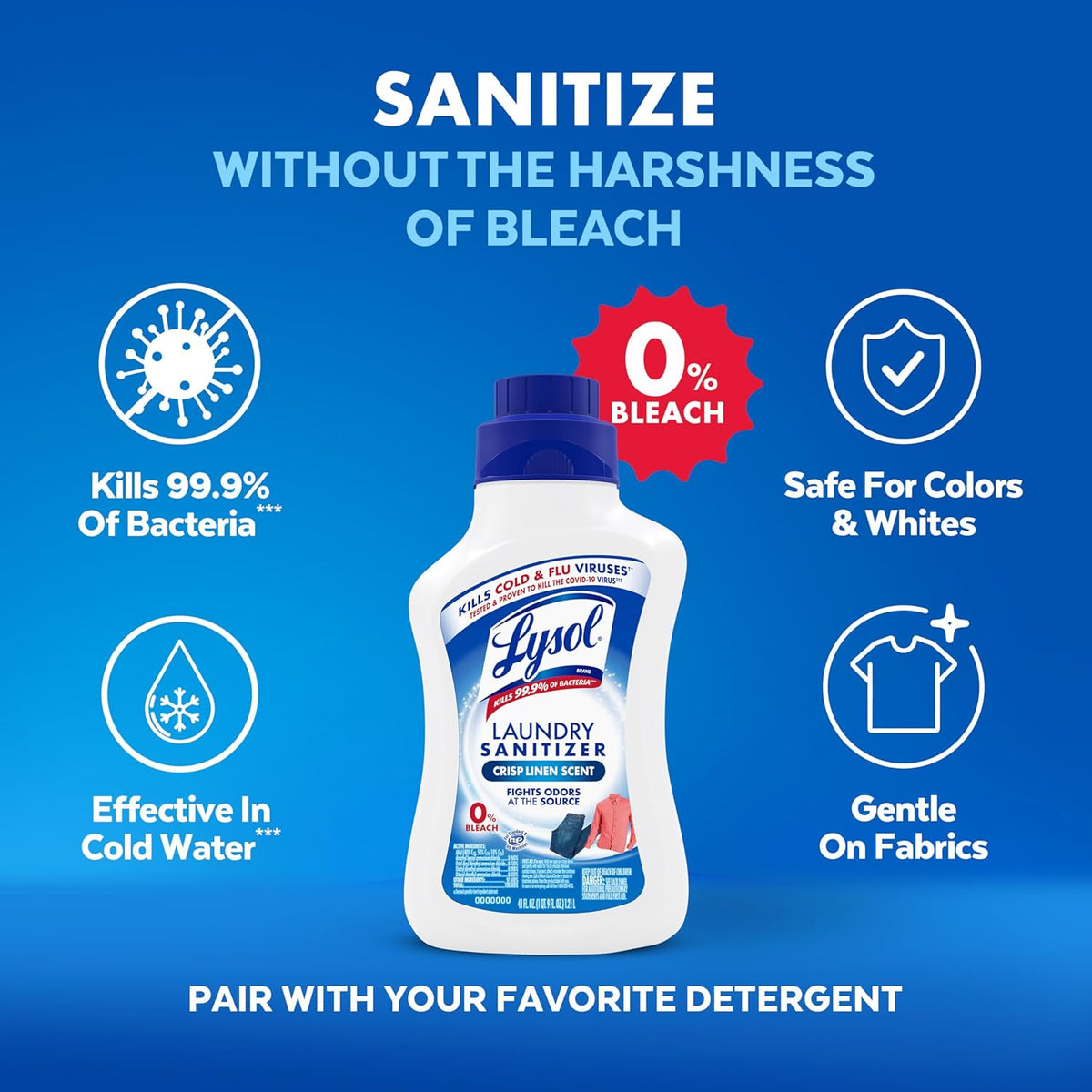 crisp linen fresh scent for post-wash fragrance