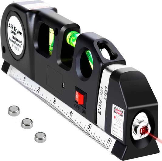 cross-line laser projecting vertical, horizontal, and combined cross patterns