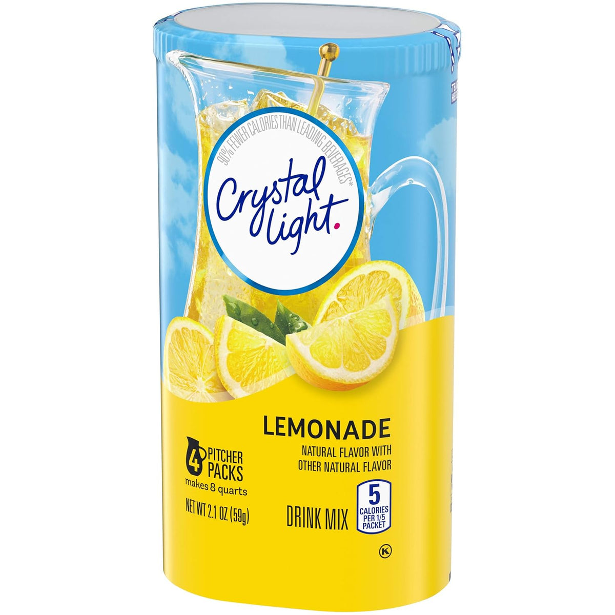 Crystal Light Sugar-Free Lemonade Drink Mix – Diabetic-Friendly Lemonade Powder for Mindful Daily Hydration Goals