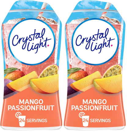 Crystal Light Sugar-Free Zero Calorie Liquid Water Enhancer - Mango Passionfruit Water Flavor Drink Mix (1.62 fl oz Bottle) (Pack of 2)