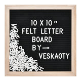 Veskaoty Felt Letter Board Grey – Entryway Wall Decor for Daily Inspiration, 10x10 Wooden Frame
