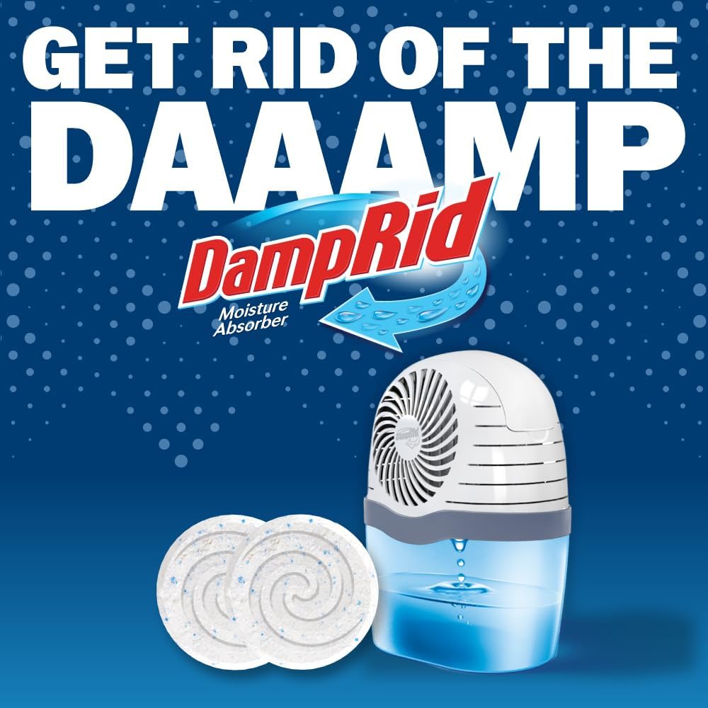 DampRid Moisture Absorber Drop-In Tablets – Off-Grid Dehumidifier Refills for Stored RV and Boat
