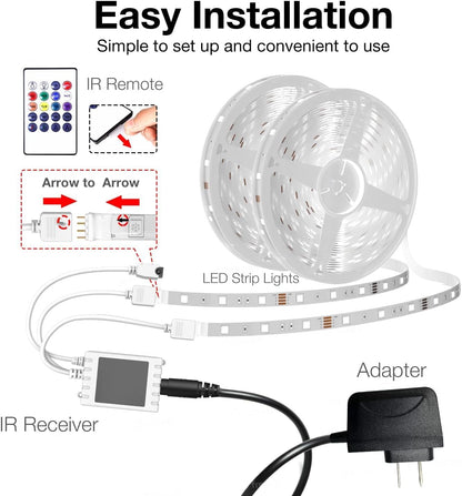 DAYBETTER RGB LED Light Strip – Music-Sync Ambient Lighting for Living Room Aesthetic Makeovers