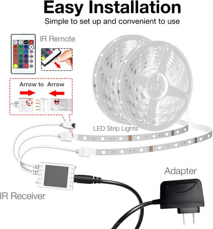 DAYBETTER Smart WiFi LED Strip Lights – Calming Bedroom Wind Down & Meditation Mood, Dimmable RGB