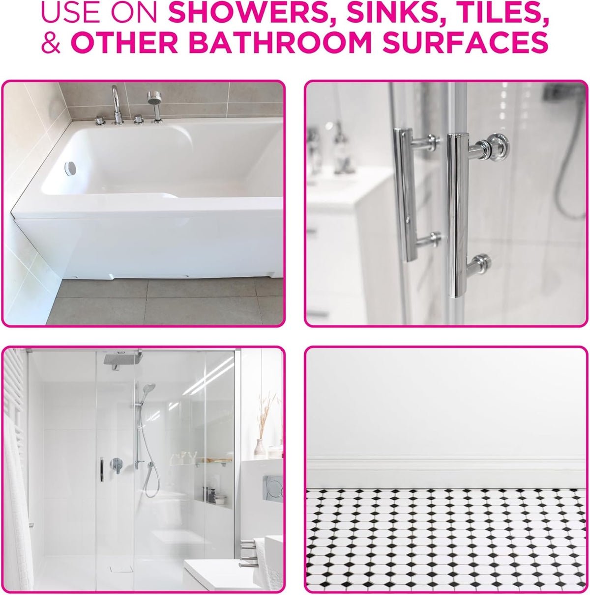 defensive barrier against soap scum, hard water stains, limescale, and watermarks
