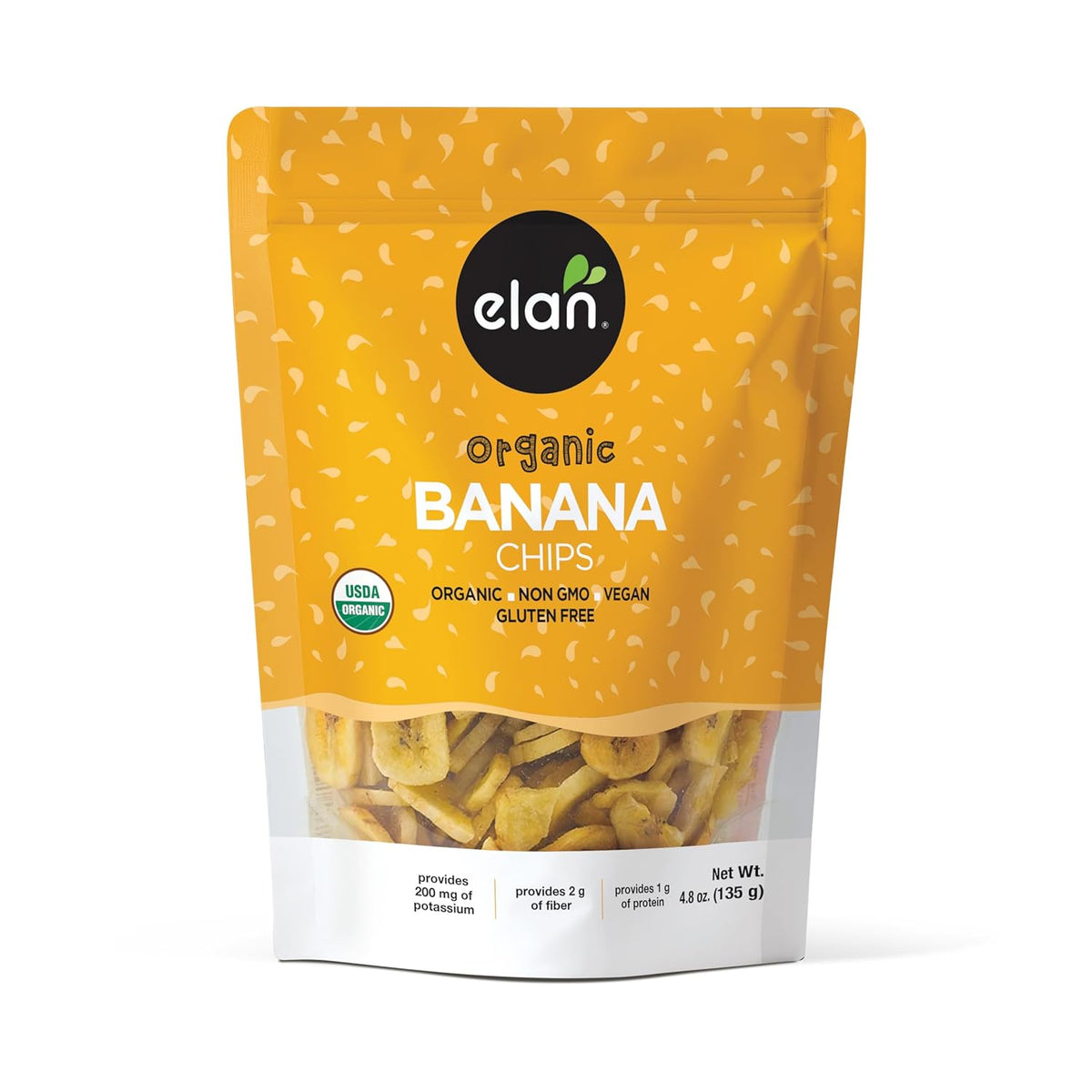 dehydrated banana slices (96% water removed) for concentrated flavor and crunch
