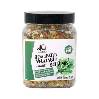 dehydrated kimchi vegetable flakes in a 6 oz resealable-format package