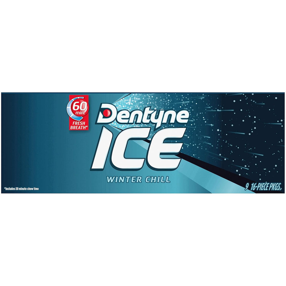 Dentyne Ice Winter Chill Sugar-Free Chewing Gum – Portable Fresh Breath Pack for Commuters and Remote Workers