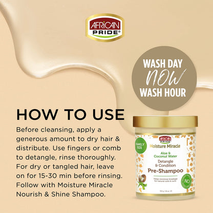 designed for coily and curly hair types (types 3a-4c) to detangle and soften before cleansing