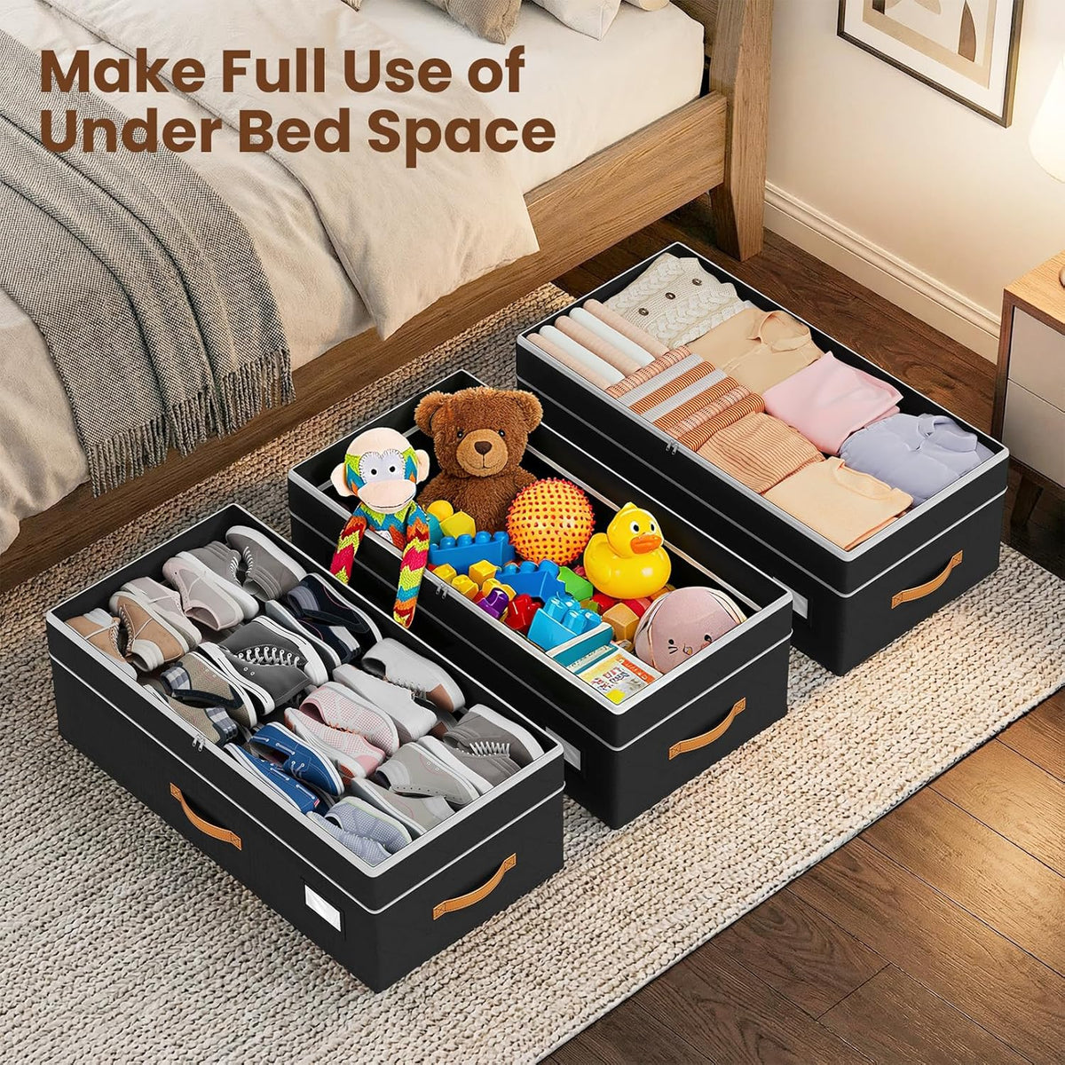 detachable density board base plus three reinforced leather handles for heavy loads