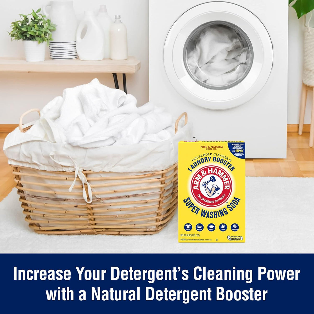 detergent-boosting action that improves stain removal by up to 15% on mustard and blood