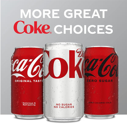 Diet Coke Zero Calorie Cola – Single-Serve Productivity Boost for Home Office Fridge, 12 fl oz Cans (12 Pack)