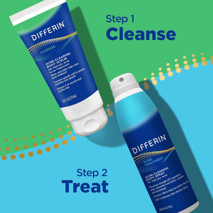 Differin Body Scrub with Salicylic Acid – Daily Shower Self-Care Ritual for Clearer Back and Shoulders