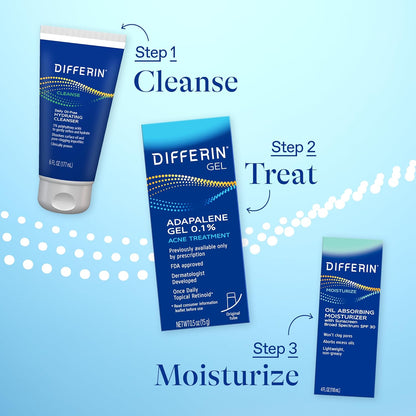 Differin Prescription-Strength Retinoid Gel – Premium Acne Treatment, Dermatologist Formulated