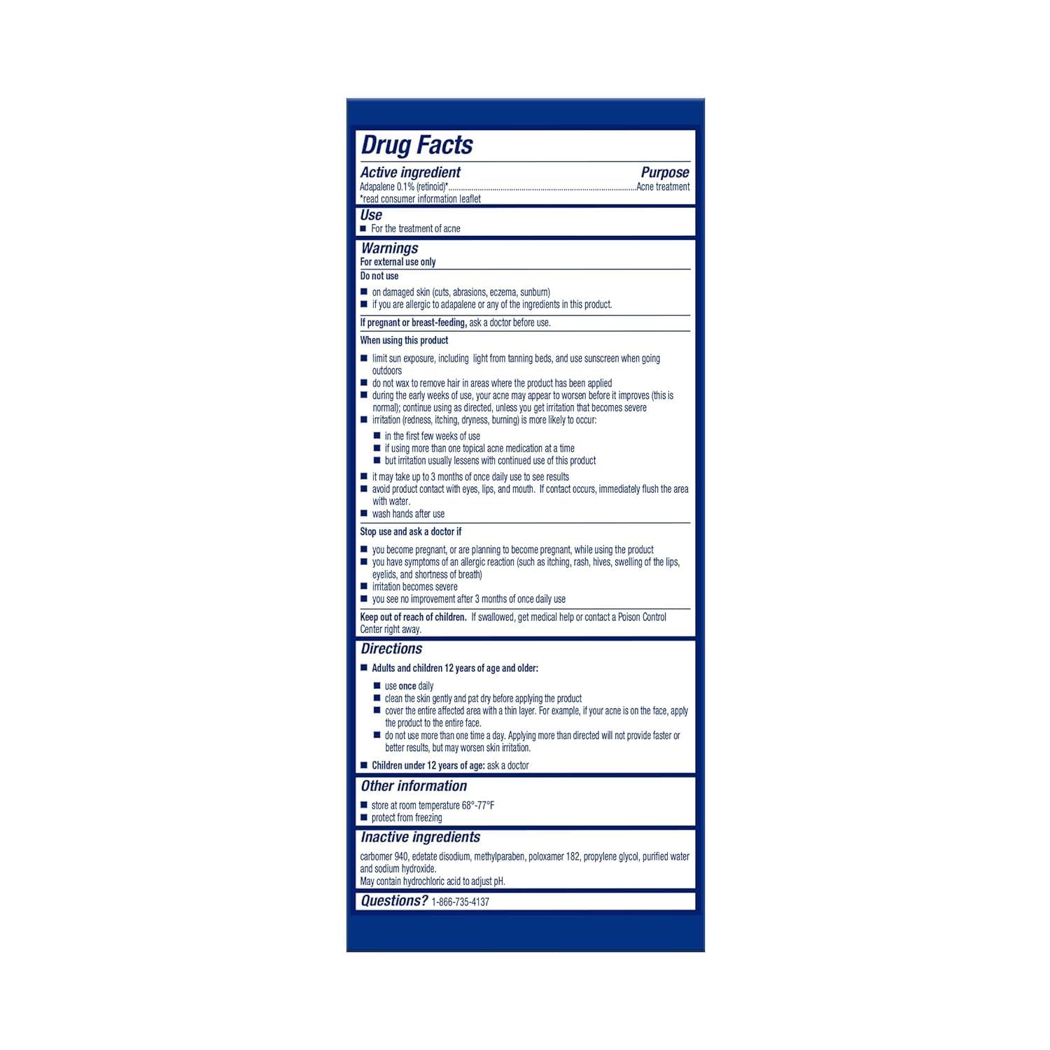 Differin Prescription-Strength Retinoid Gel – Premium Acne Treatment, Dermatologist Formulated