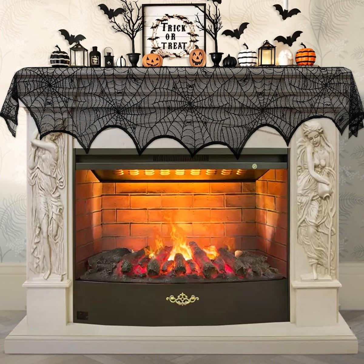 dimensions: 18 x 96 inches (fits standard fireplace mantles)