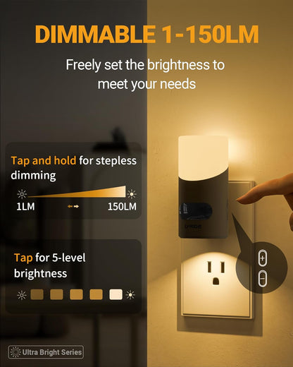 dimmable led from 1 to 150 lumens with 5-level short press and step-less long press dimming